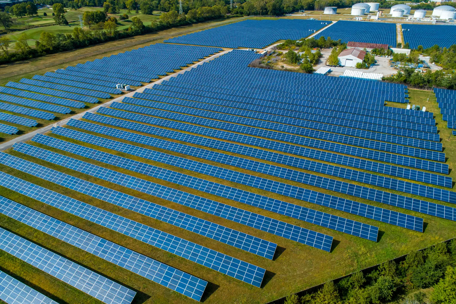 A solar energy farm in Indianapolis, Indiana, an area served by the Midcontinent Independent System Operator.